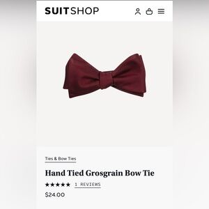 NWT suit shop hand tied bow tie